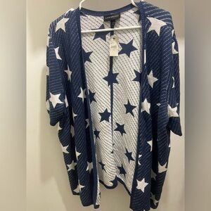 Lane Bryant Navy and White Star Sweater